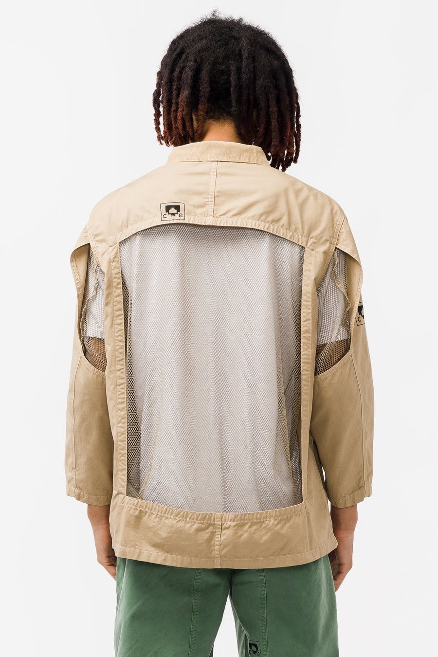 Overdye Mesh Window Jacket in Khaki - 3