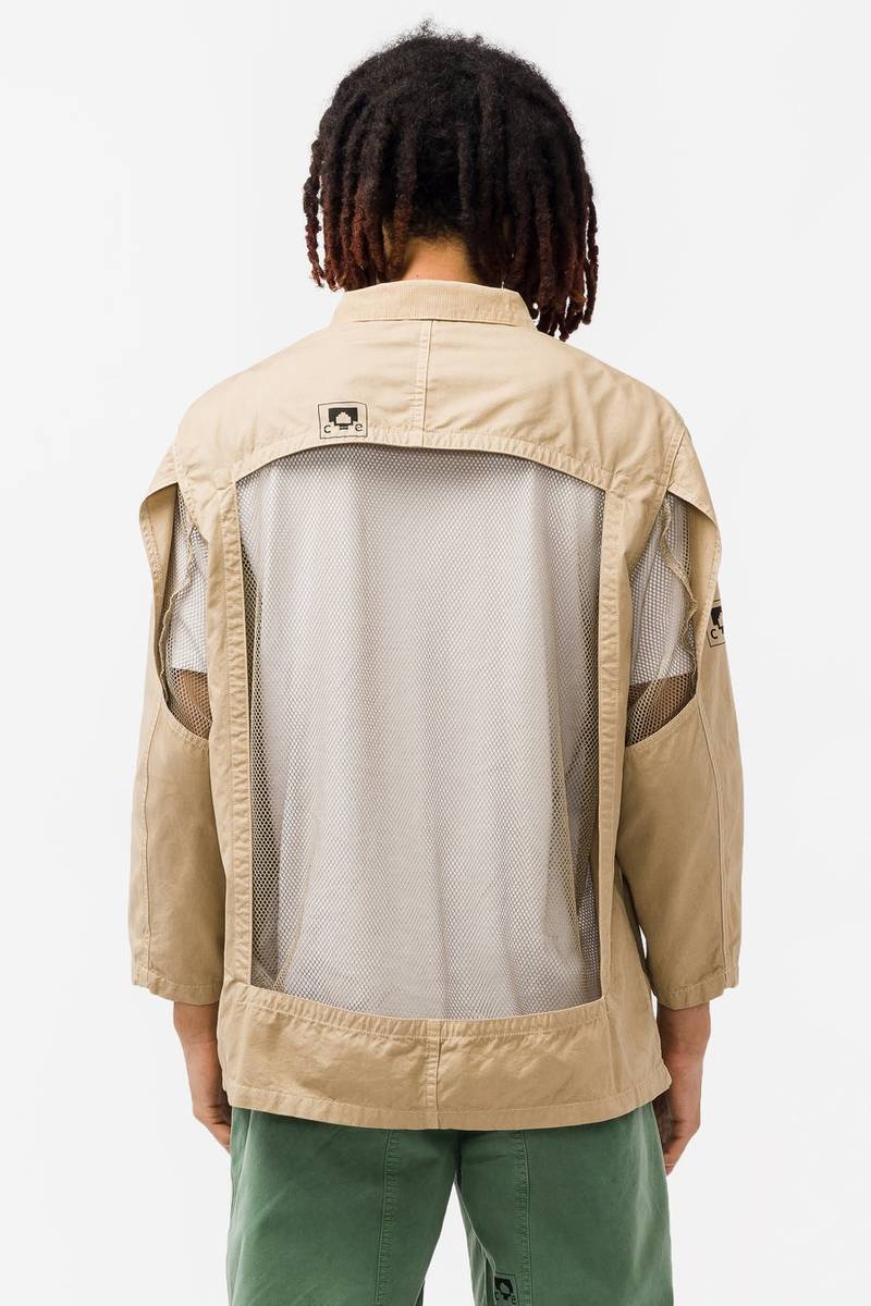 Overdye Mesh Window Jacket in Khaki 3