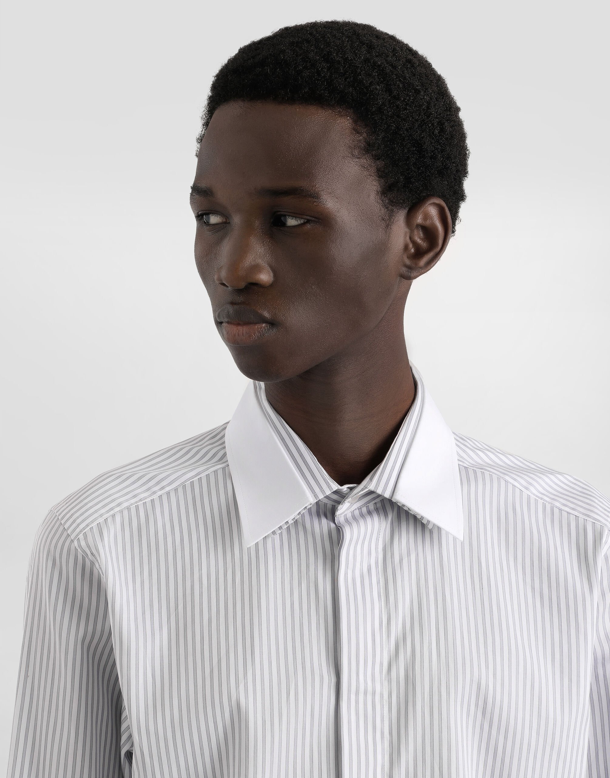 Striped poplin martini shirt - 4