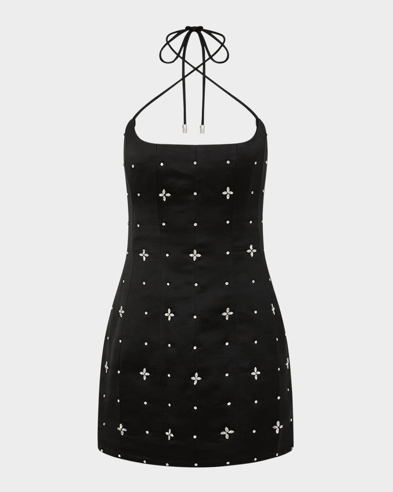 Eclipse Crystal-Embellished Halter Mini Dress 1