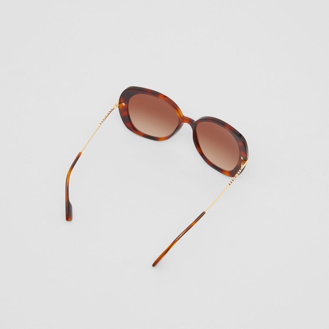 Icon Stripe Detail Square Frame Sunglasses - 4