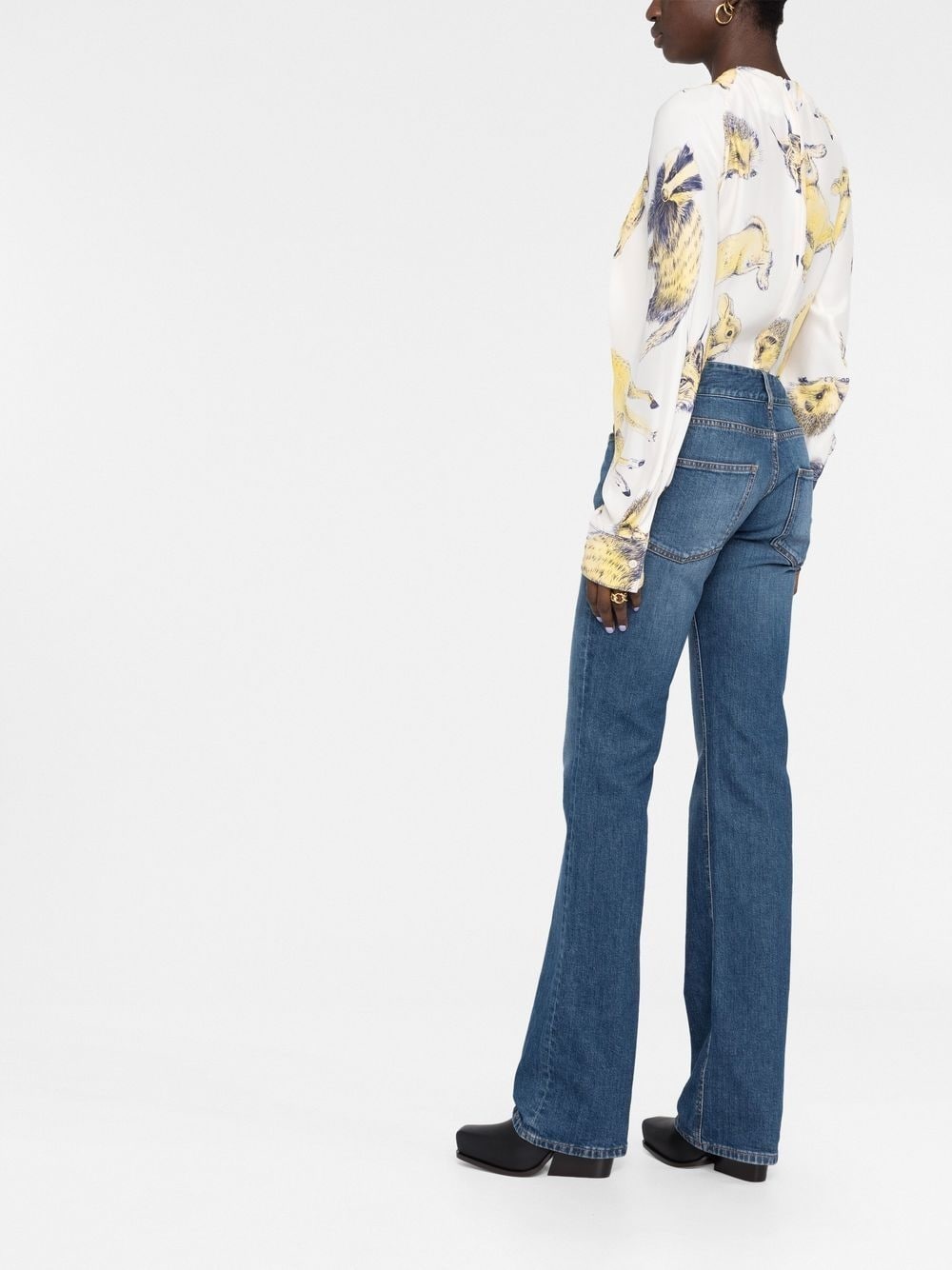 high-rise straight-leg jeans - 6