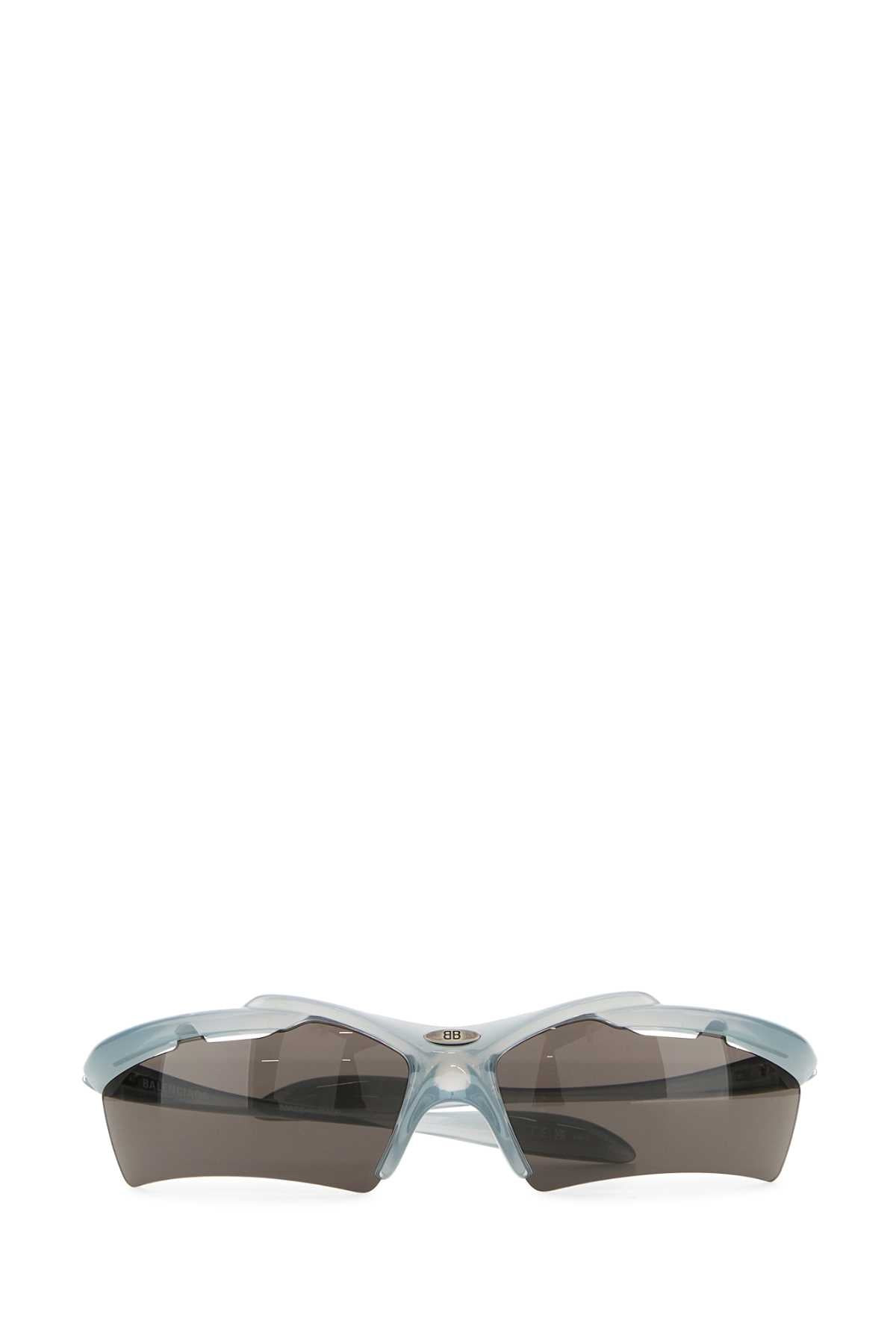 Balenciaga Women Light Blue Acetate Turbo Rectangle Sunglasses - 2