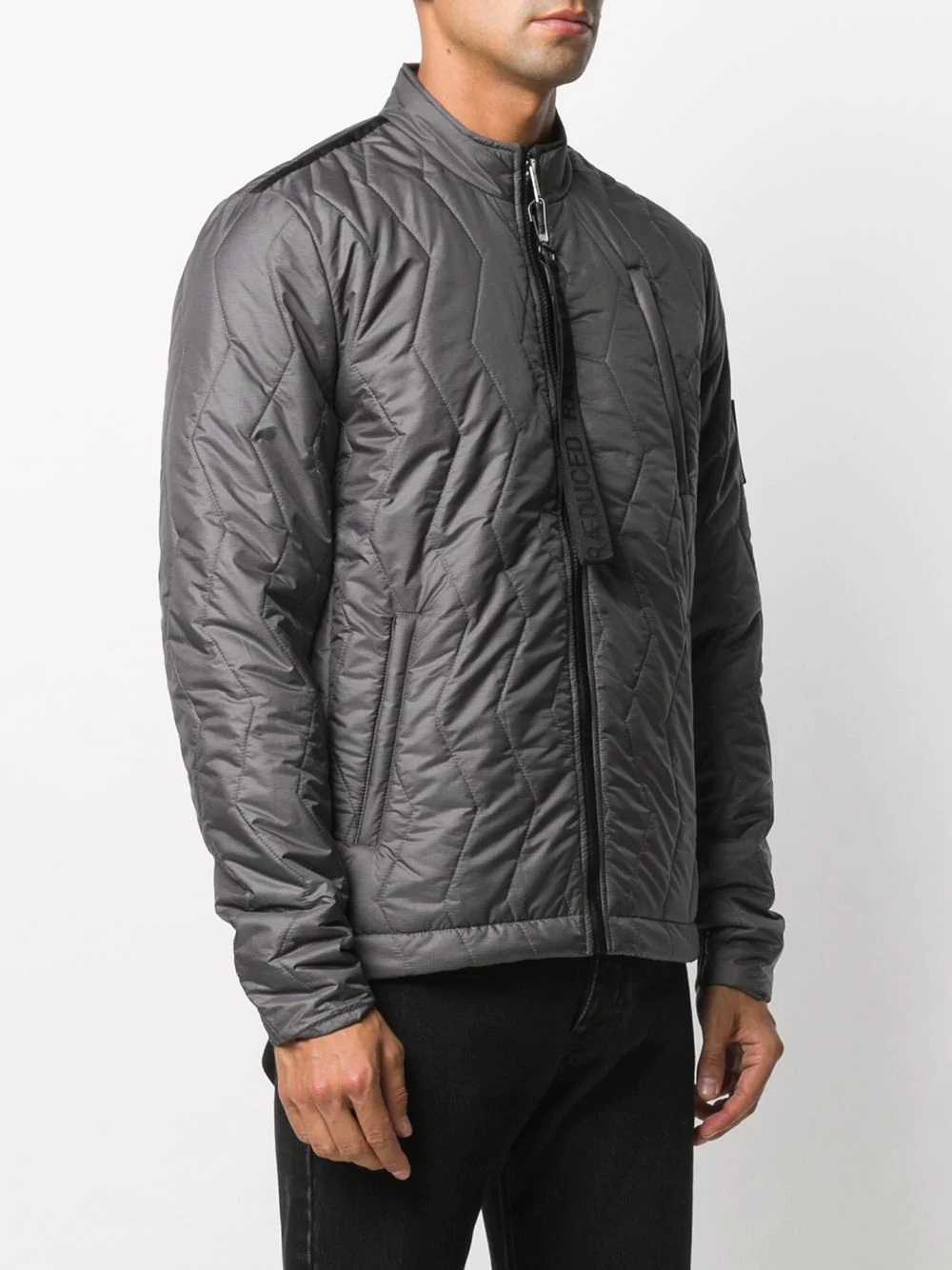 zip-up quilted jacket - 3