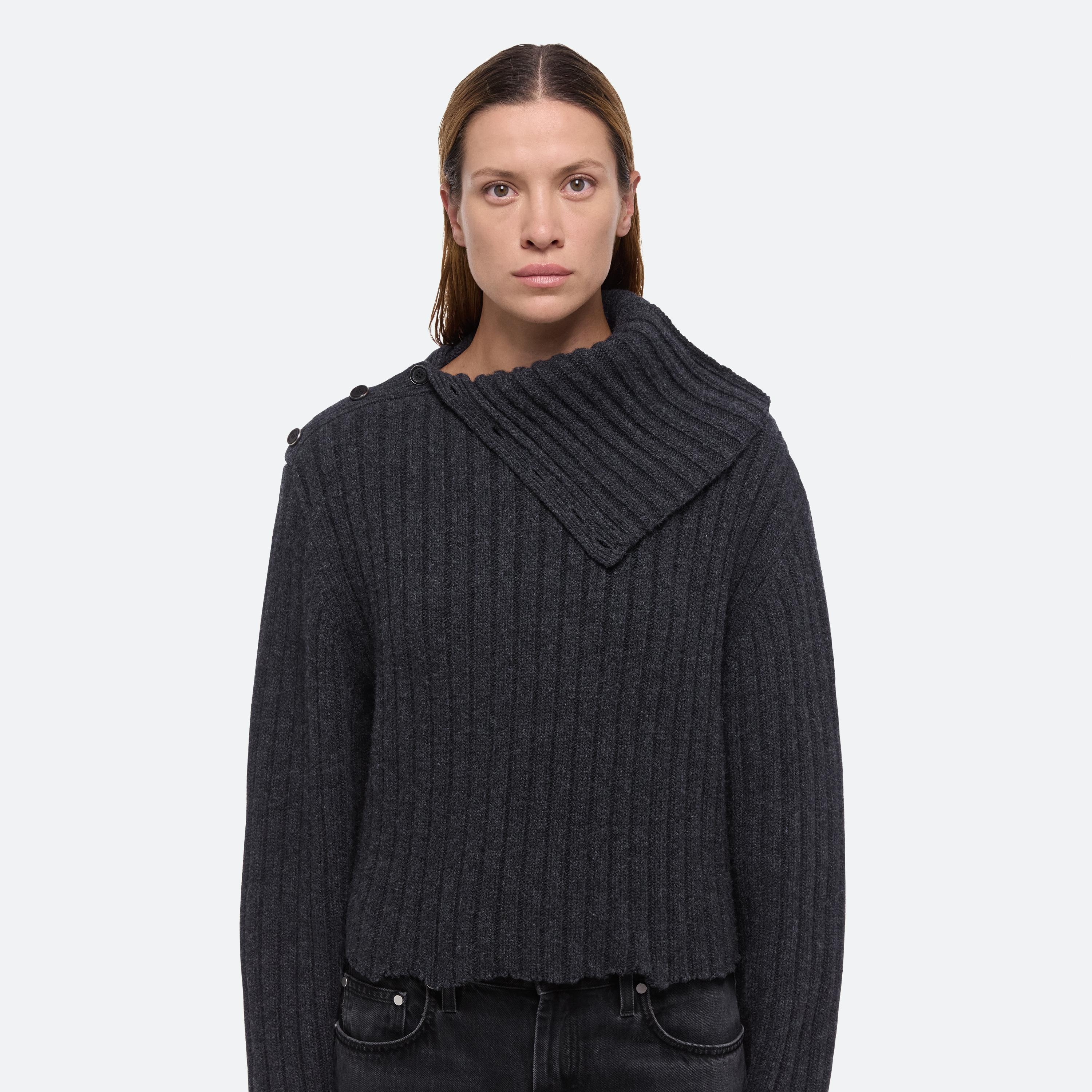 DISTRESSED RIB TURTLENECK - 6