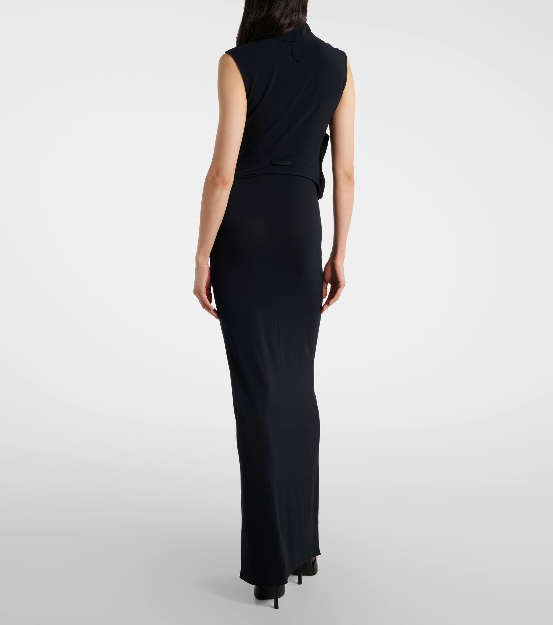 Draped jersey maxi dress - 3