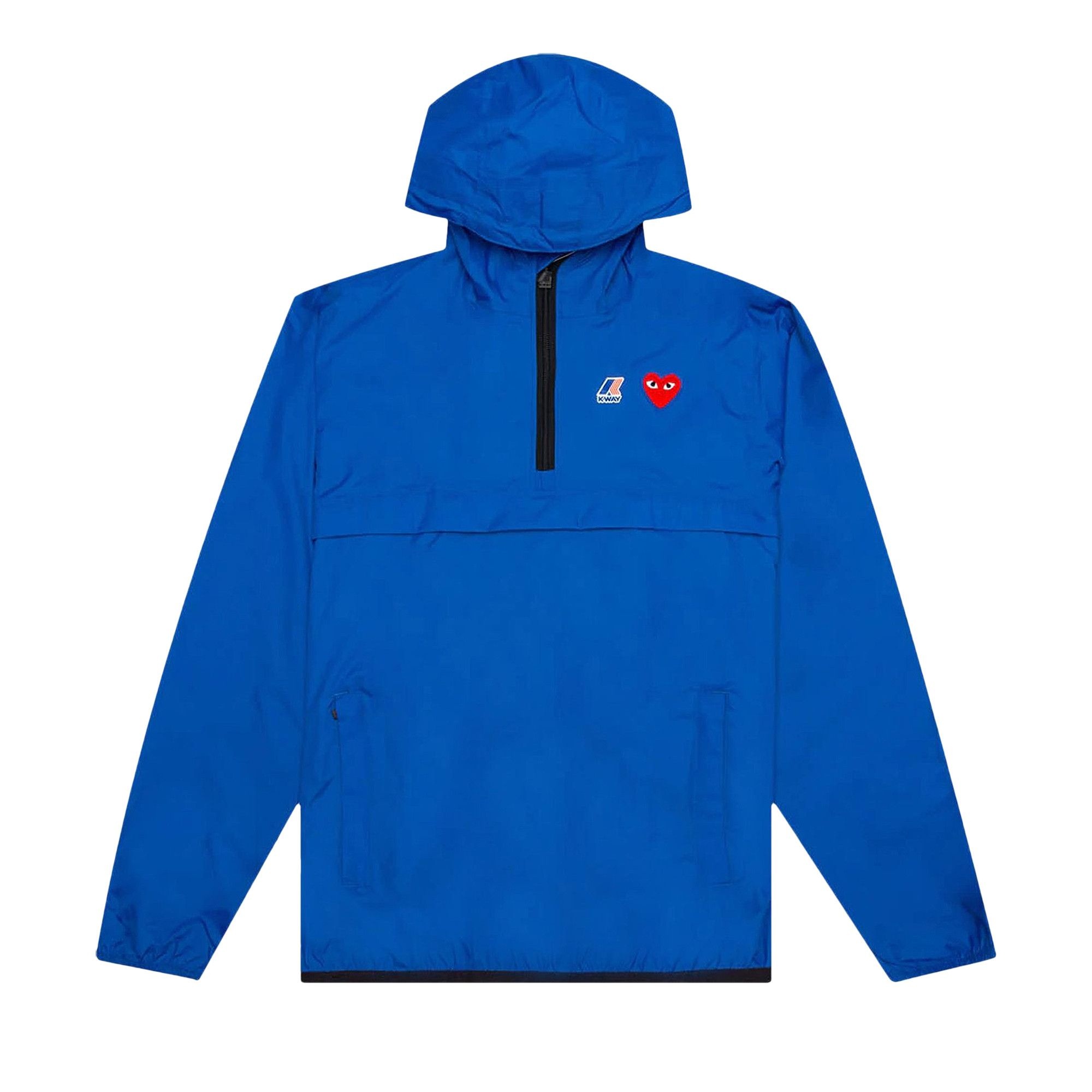 Comme des Garçons PLAY x K Way Half Zip Jacket 'Blue' - 1
