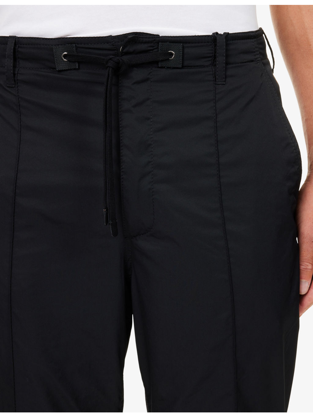Drawstring Tapered-Leg Woven Trousers - 5