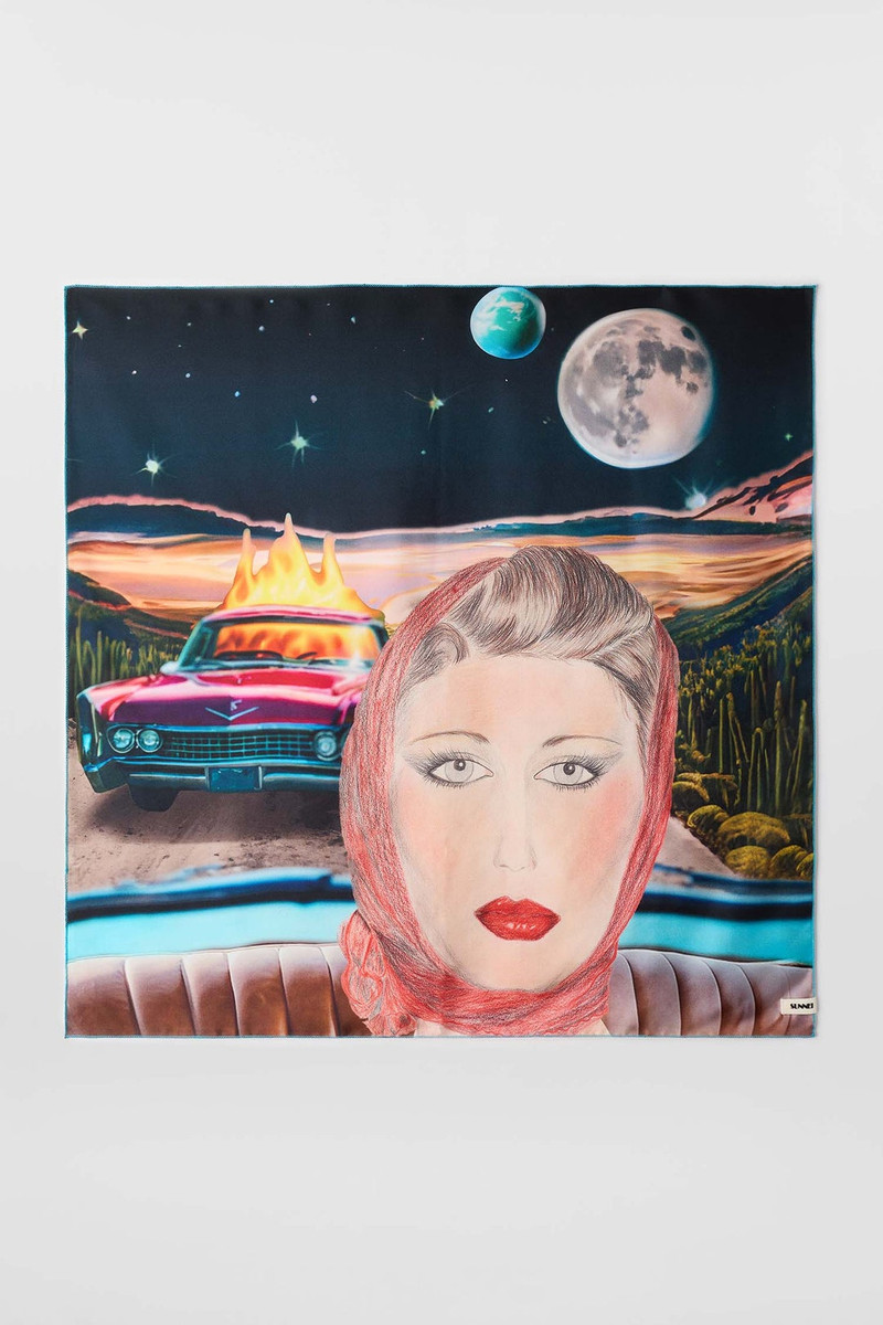 ANNE-MARIE PRINT FOULARD / silk 1