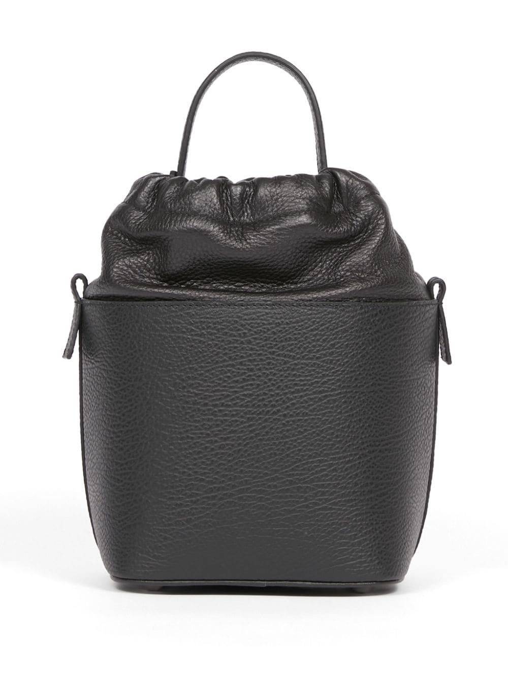 small 5AC grained leather bucket bag - 4