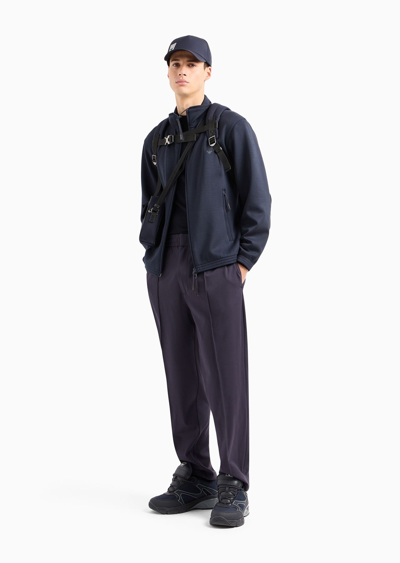 Travel Essentials trousers in a viscose jersey blend with ribs and elasticated waist - 4