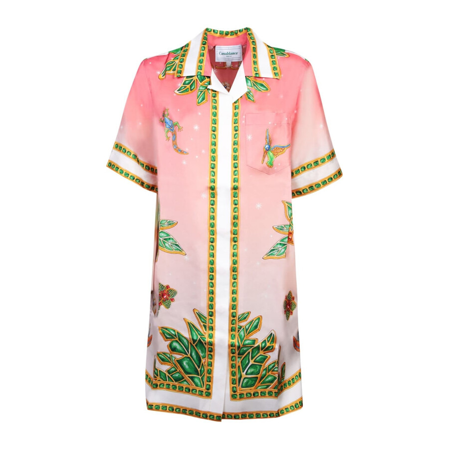 Casablanca Ladies Pink Joyaux D'Afrique Silk Shirt - 5