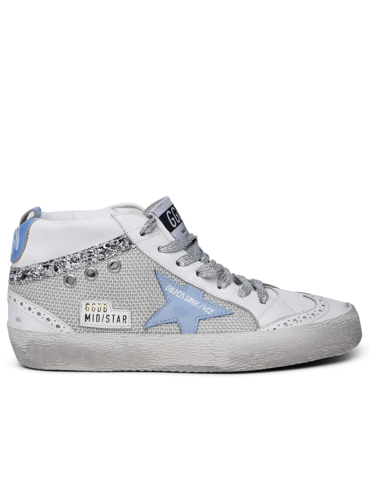 Golden Goose Woman Golden Goose 'Mid-Star Classic' White Leather Sneakers - 1