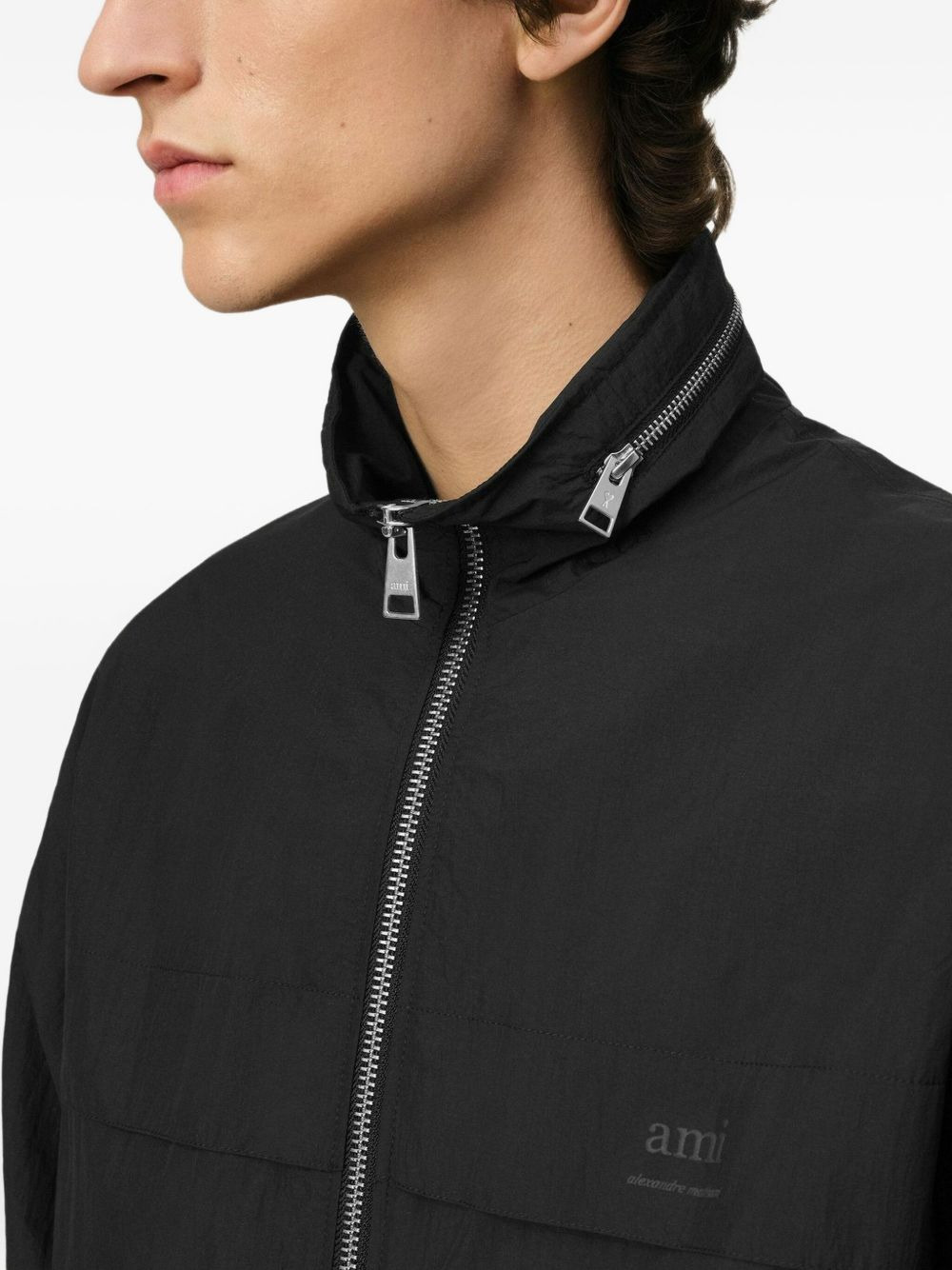 logo-print zip-up windbreaker - 6