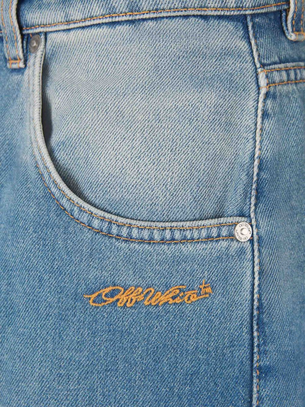logo-embroidered cargo jeans - 5