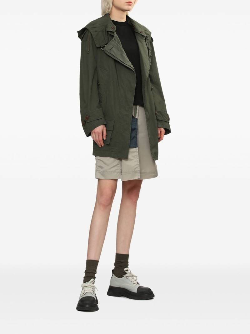 Kolor belted parka coat outlook