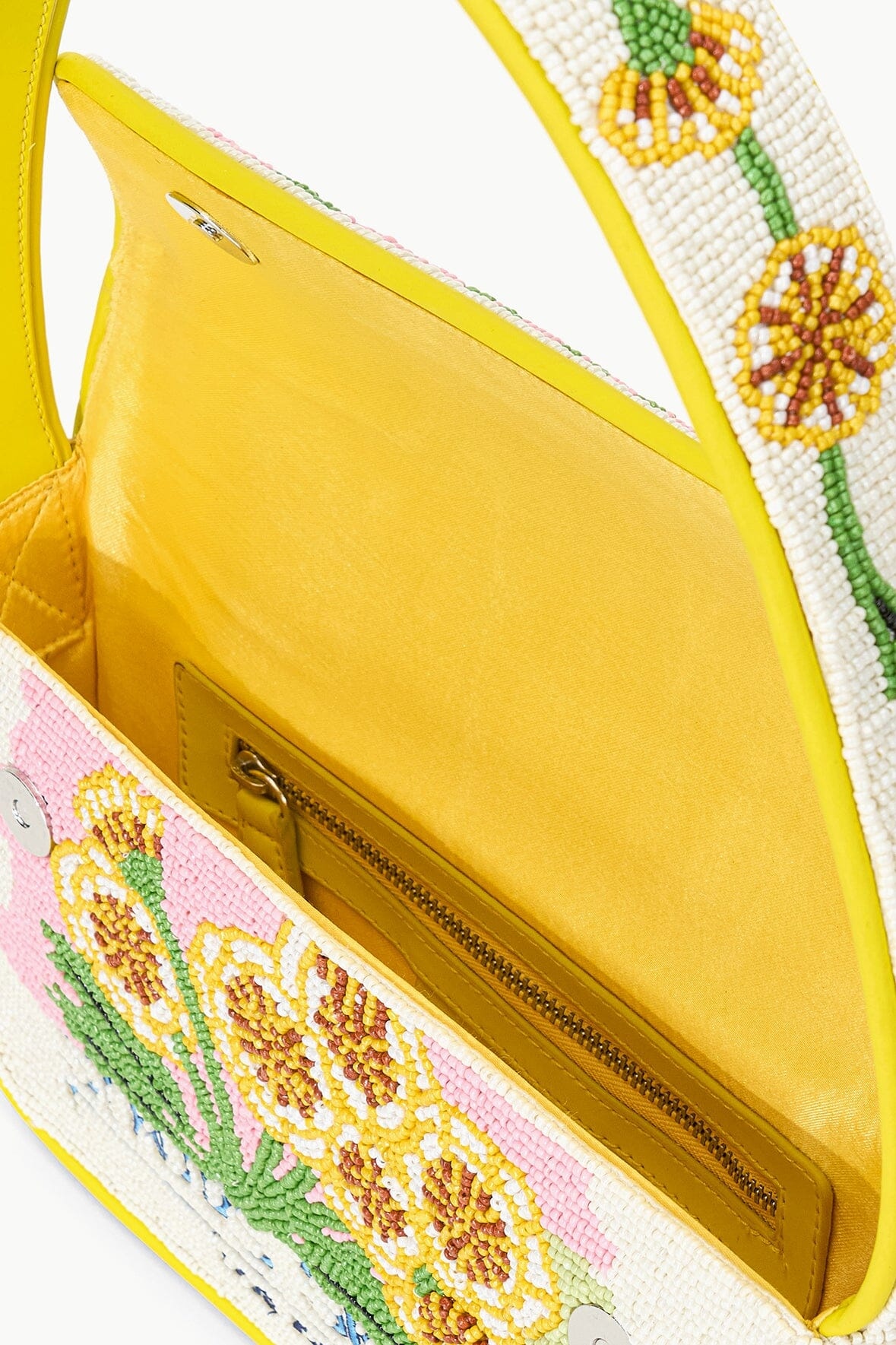 送料関税込☆【STAUD】Tidy Tips ビーズバッグ STAUD Women's Tommy Beaded Bag, Tidy Tips, Yellow, Floral