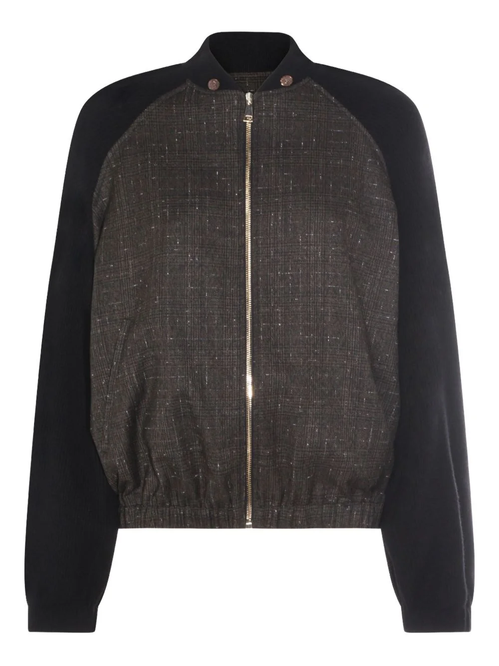 plaid zip jacket - 1