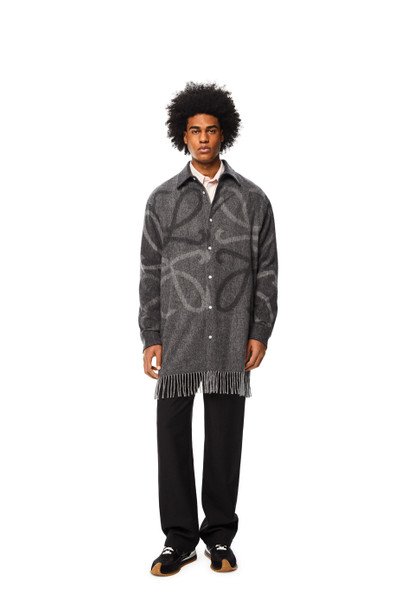 Loewe Anagram blanket shirt in wool and cashmere outlook