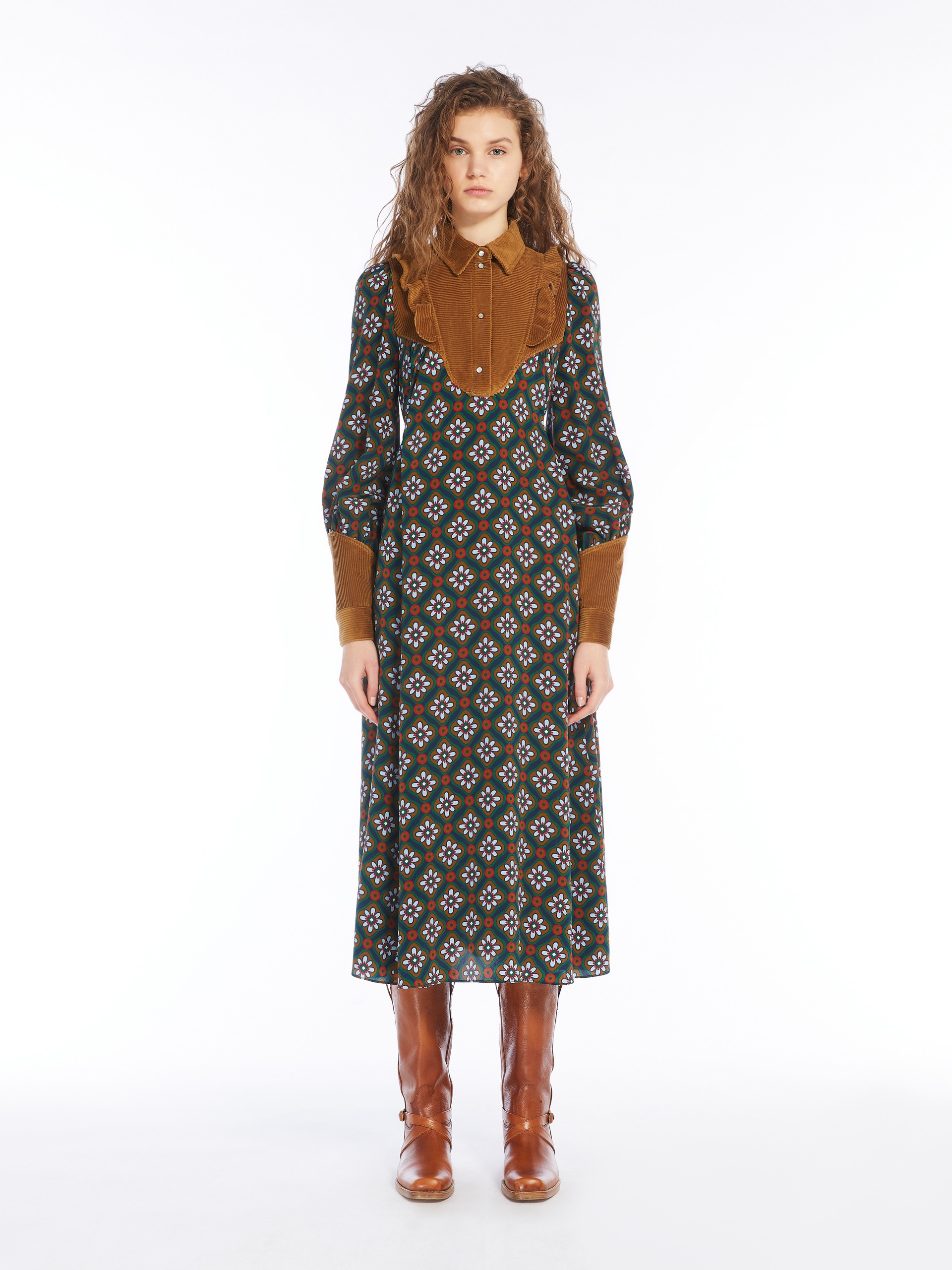 PIANOSA Long silk crepe dress - 3