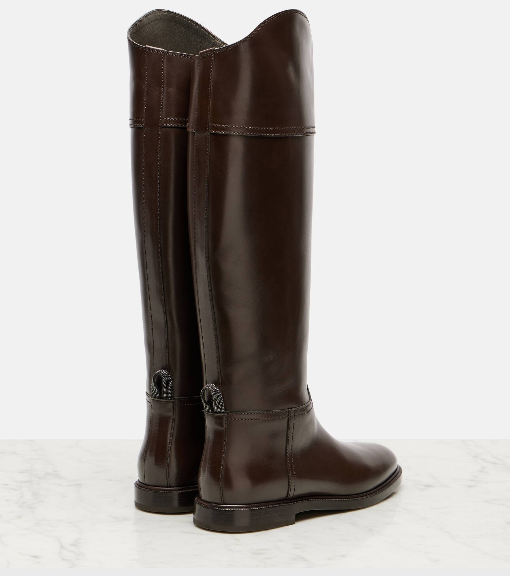 Monili leather knee-high boots - 2
