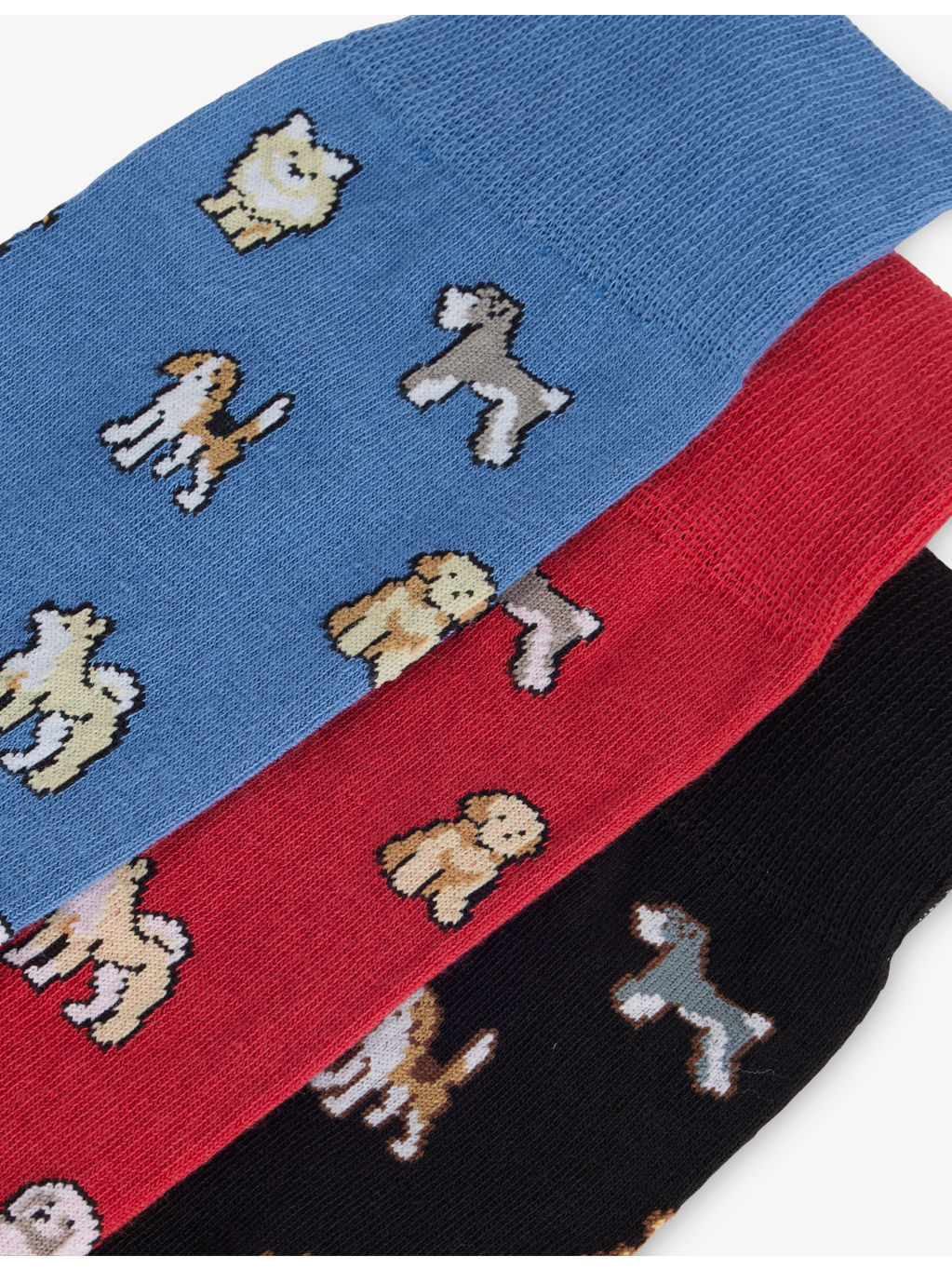 Kyoto Dog Pack-Of-Three Stretch Cotton-Blend Socks - 2