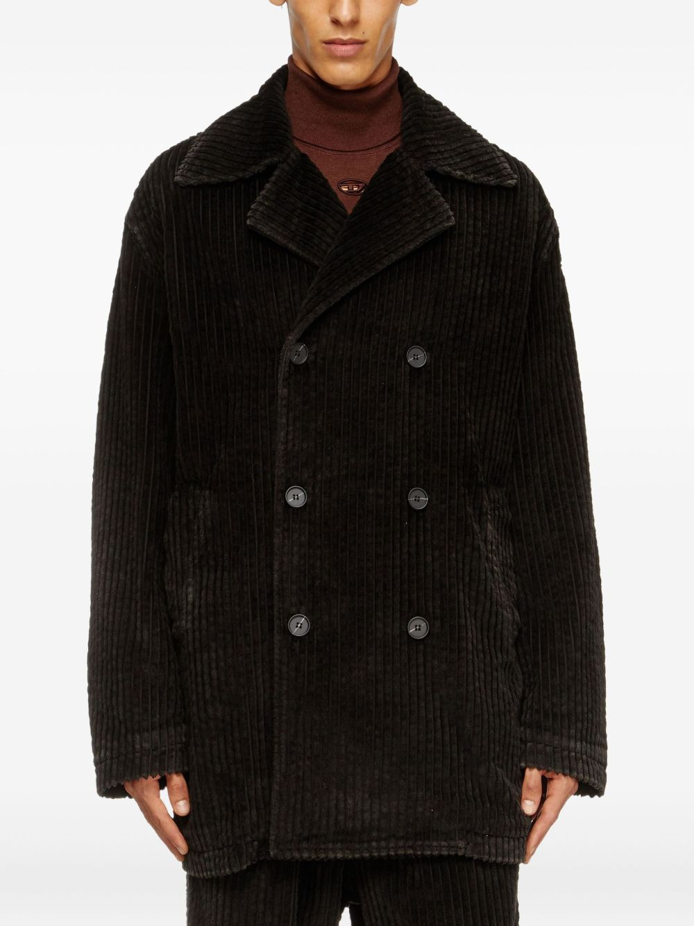 Otis corduroy double-breasted coat - 3