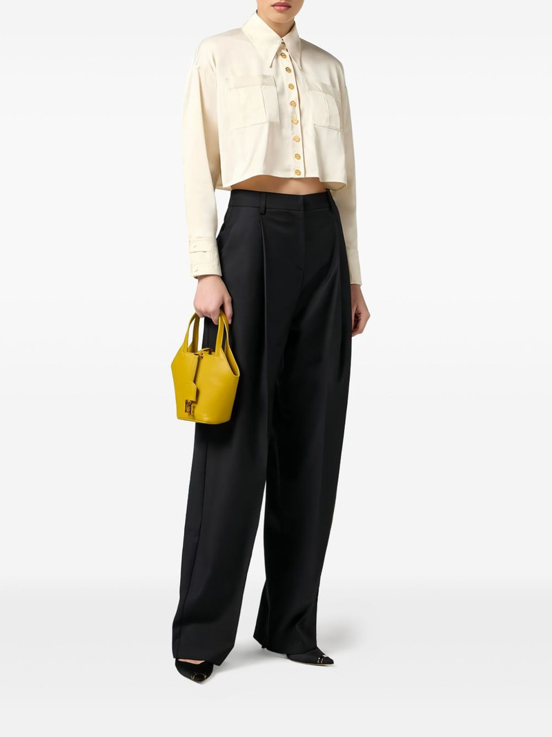 ELISABETTA FRANCHI logo-label shirt outlook