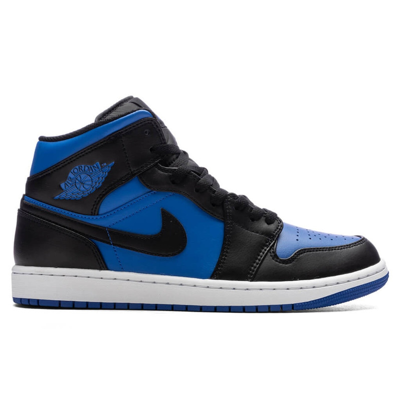 AIR JORDAN 1 MID - BLACK/ROYAL BLUE/WHITE - 1