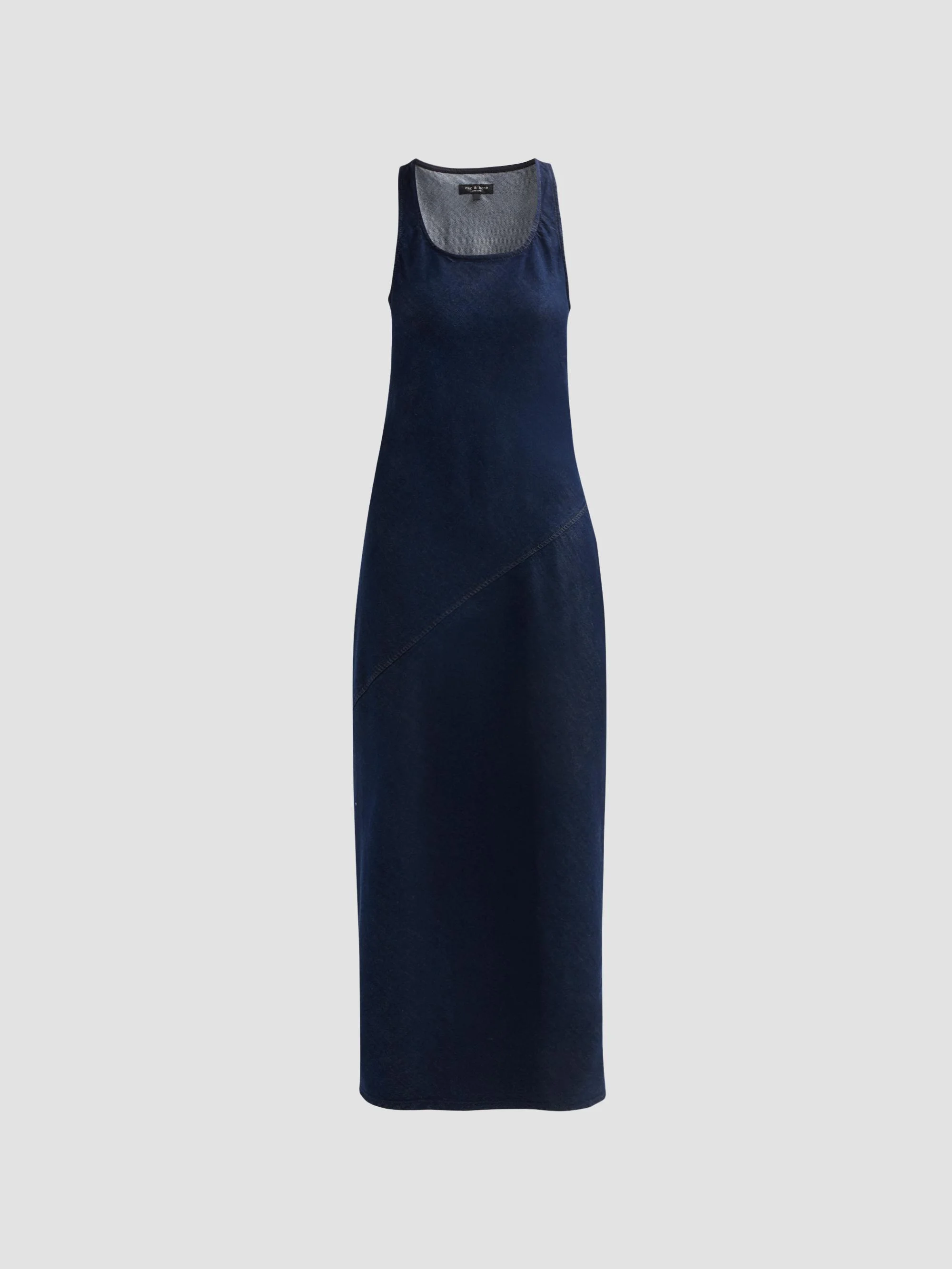 Women's Daisy Sleeveless Denim Maxi Dress - Ocean Rinse - 1