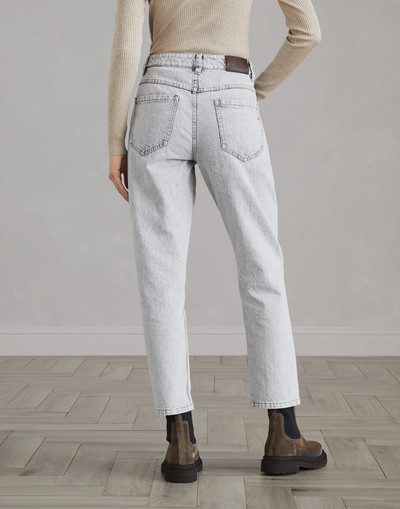 Brunello Cucinelli Authentic denim straight trousers with shiny bartack outlook