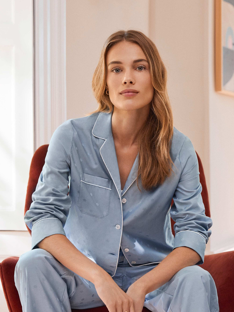 Women's Pajamas Kate 11 Cotton Jacquard Blue 3