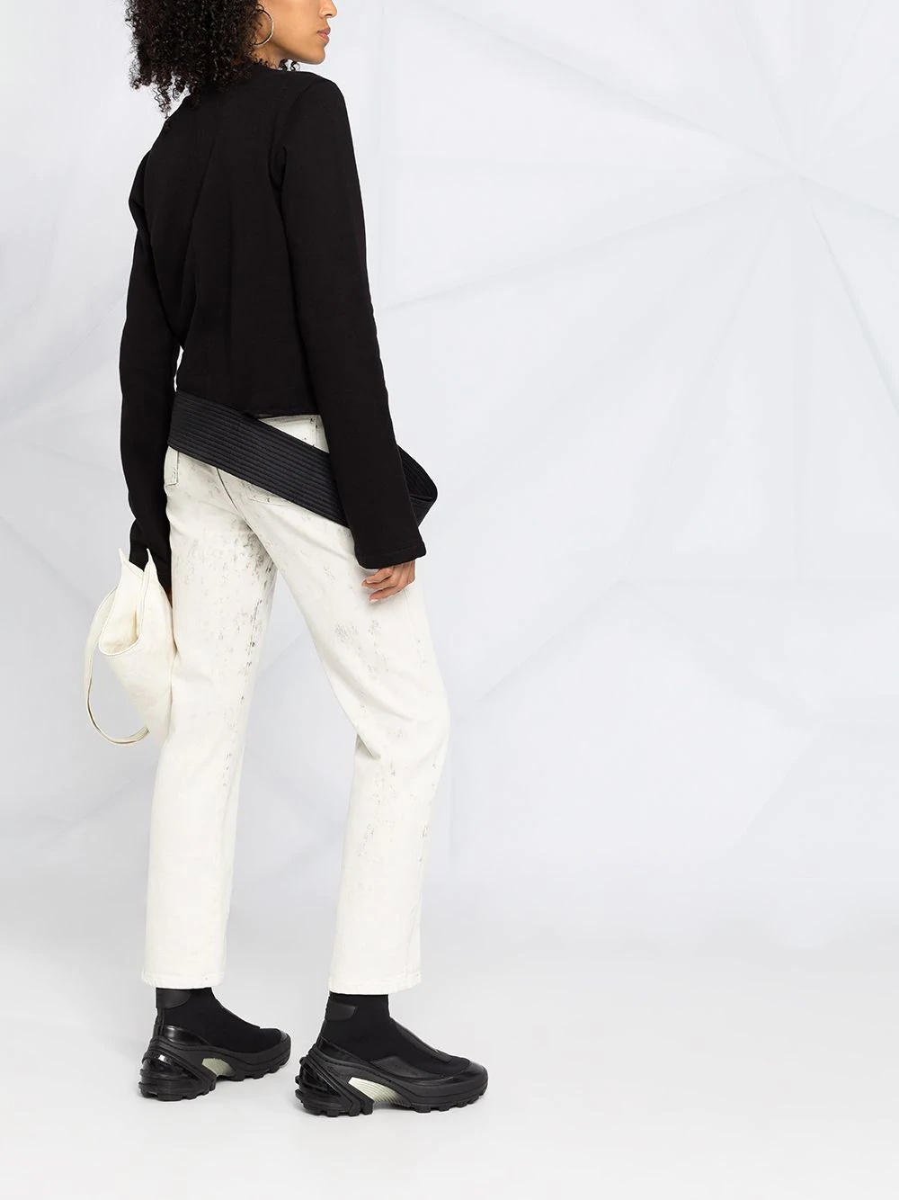 asymmetric long-sleeved top - 4