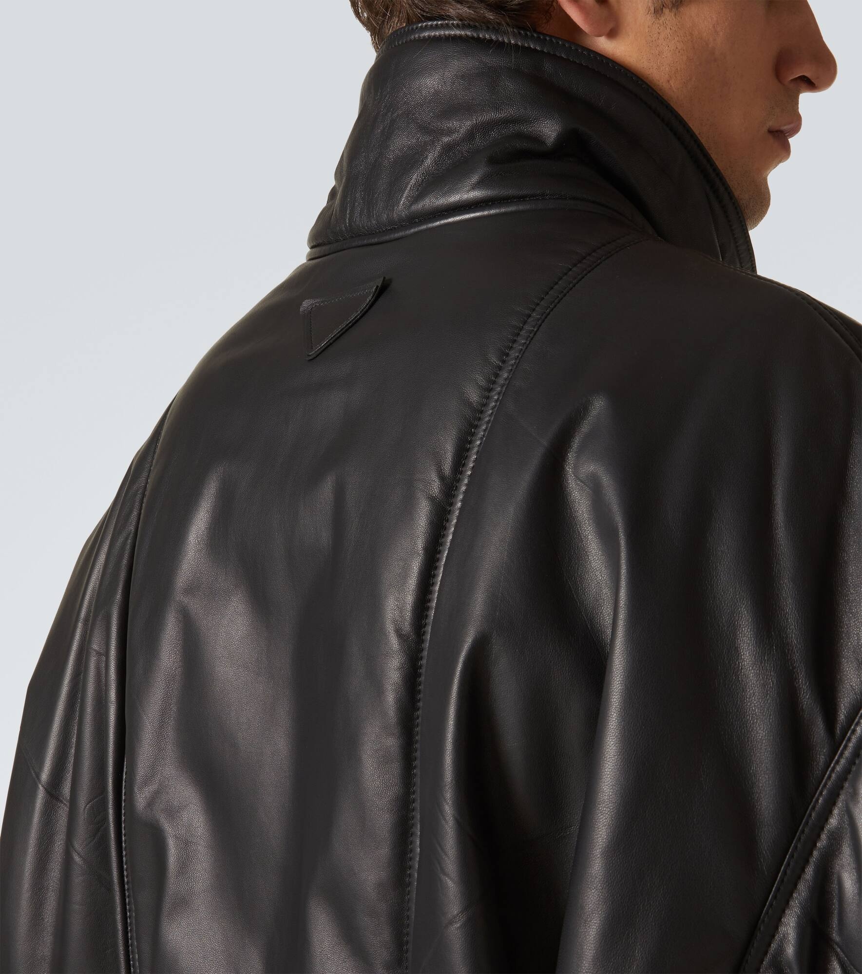 Leather bomber jacket - 7