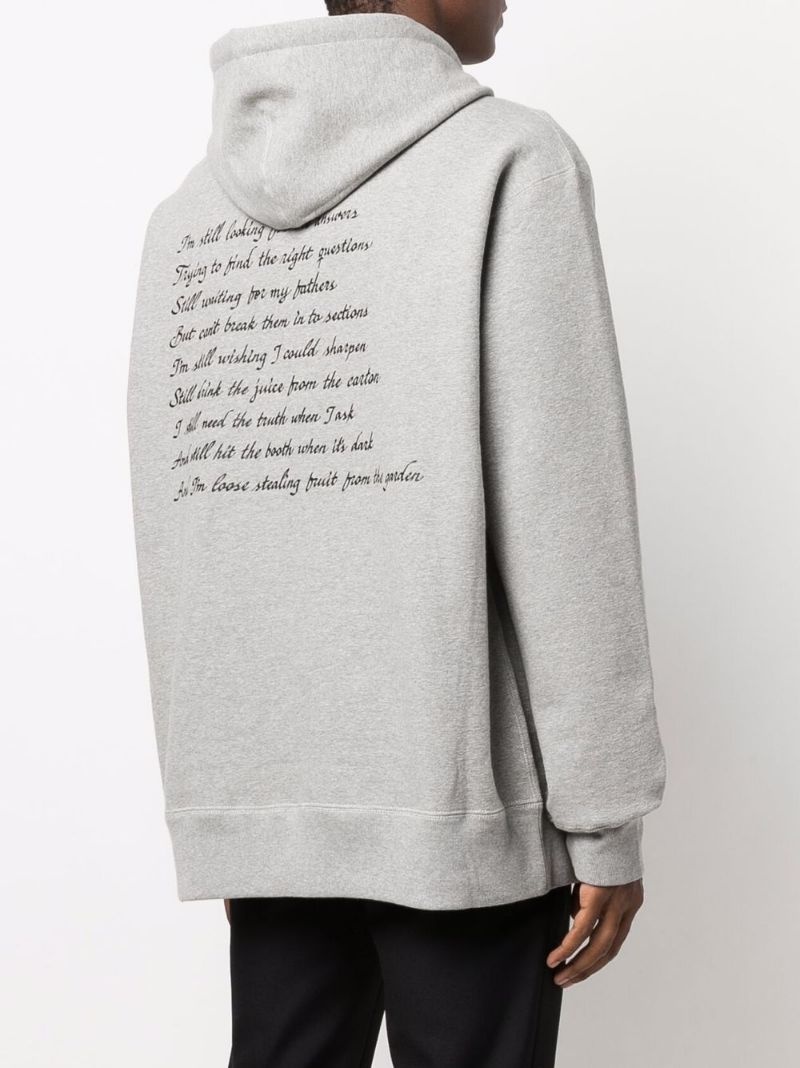slogan print hoodie - 4