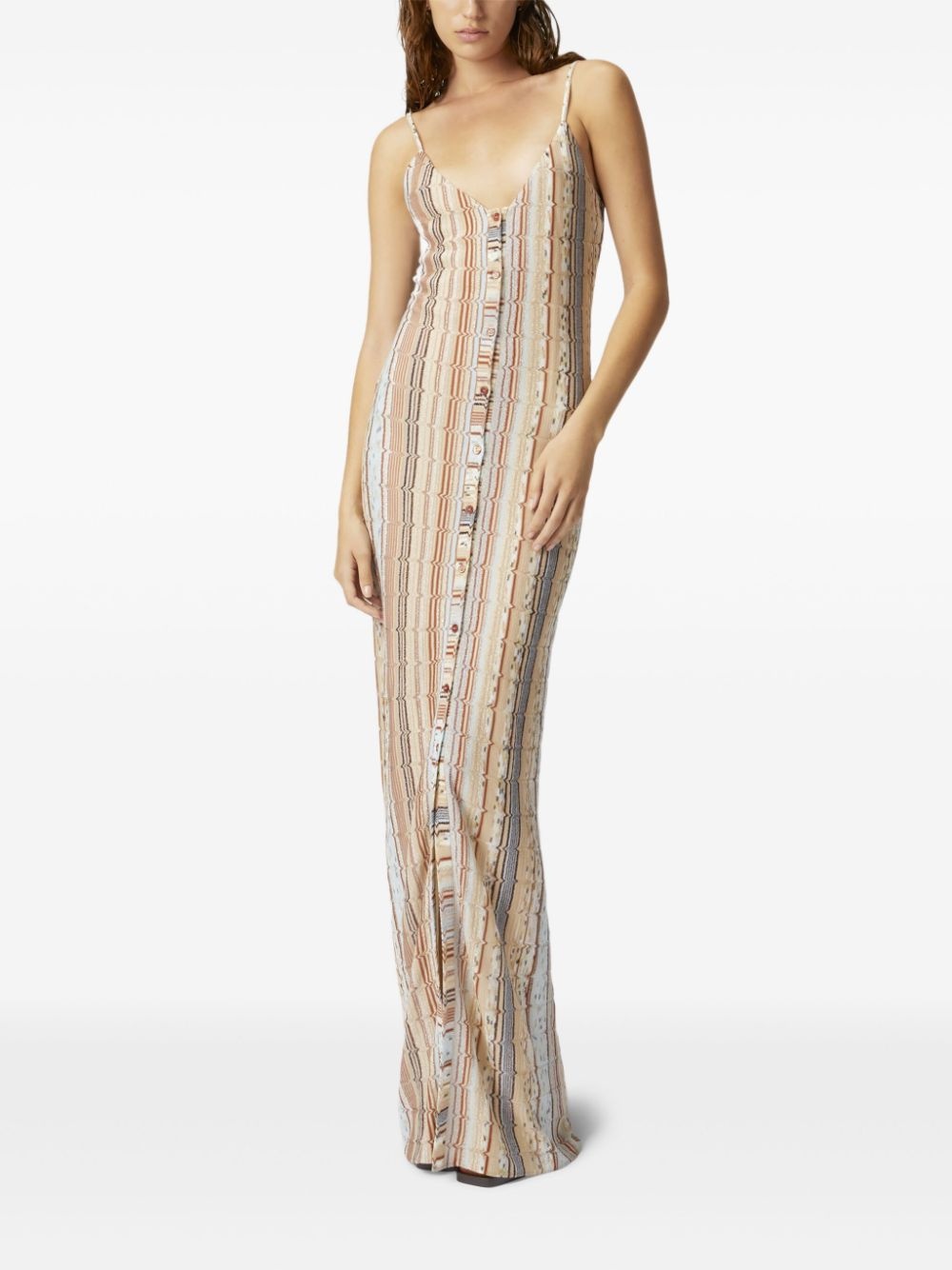zigzag-woven maxi dress - 2