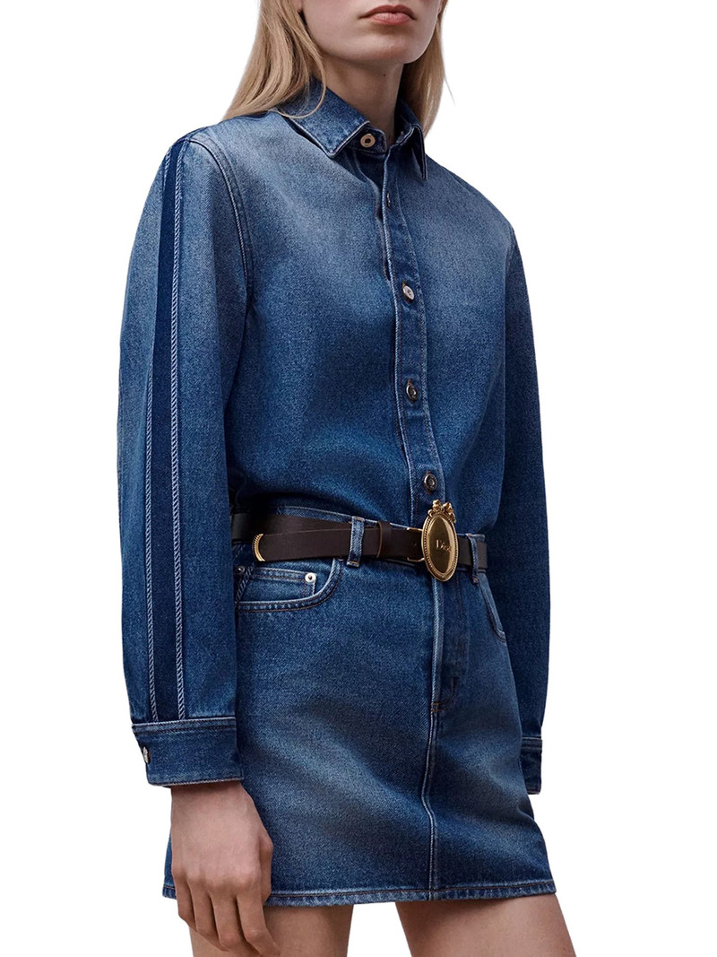 FADED BLUE COTTON DENIM SHIRT 3