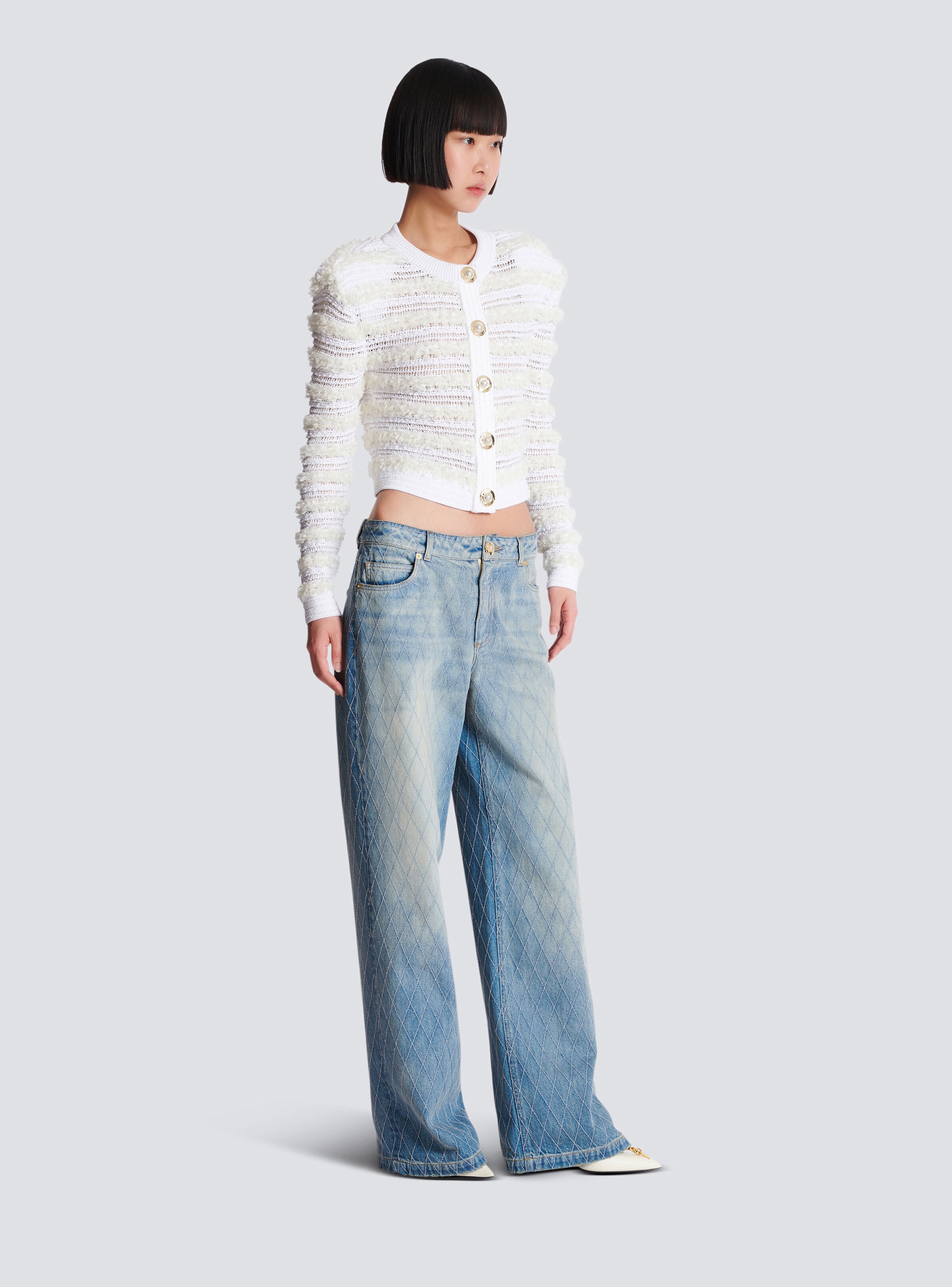 Diamond denim straight-fit jeans - 3