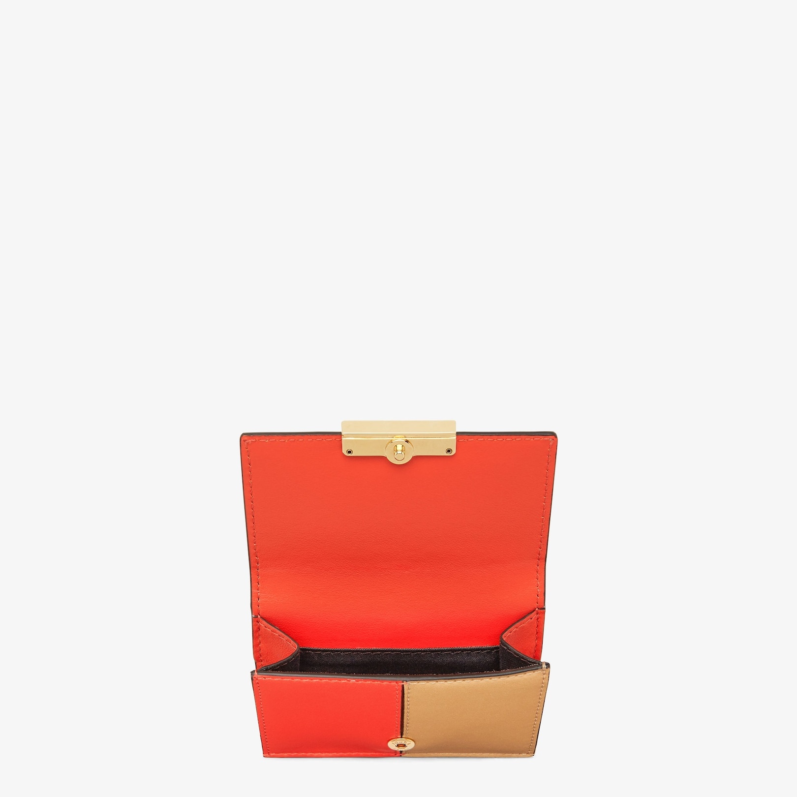 Red and beige leather wallet - 3