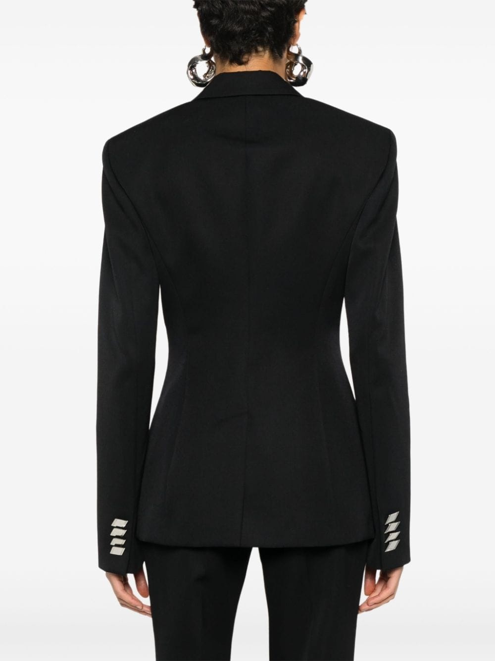 single-breasted virgin-wool blazer - 4