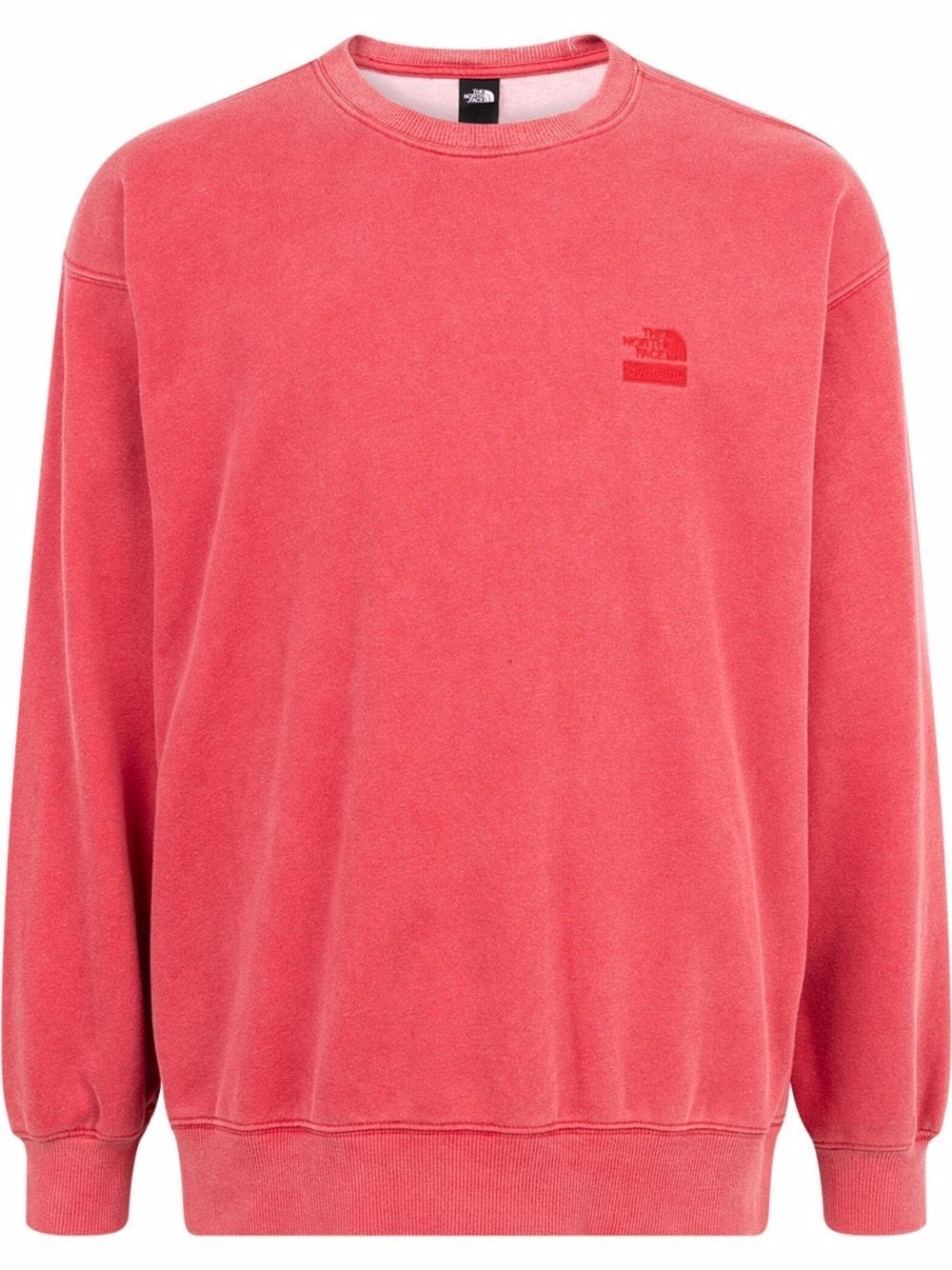 x The North Face logo embroidered sweatshirt - 1