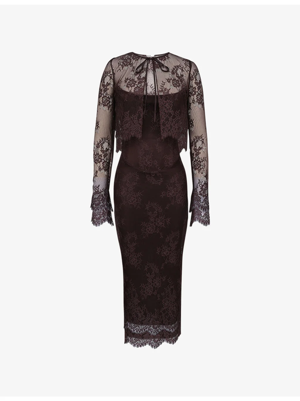 Larra Corset Lace Midi Dress with Bolero - 1