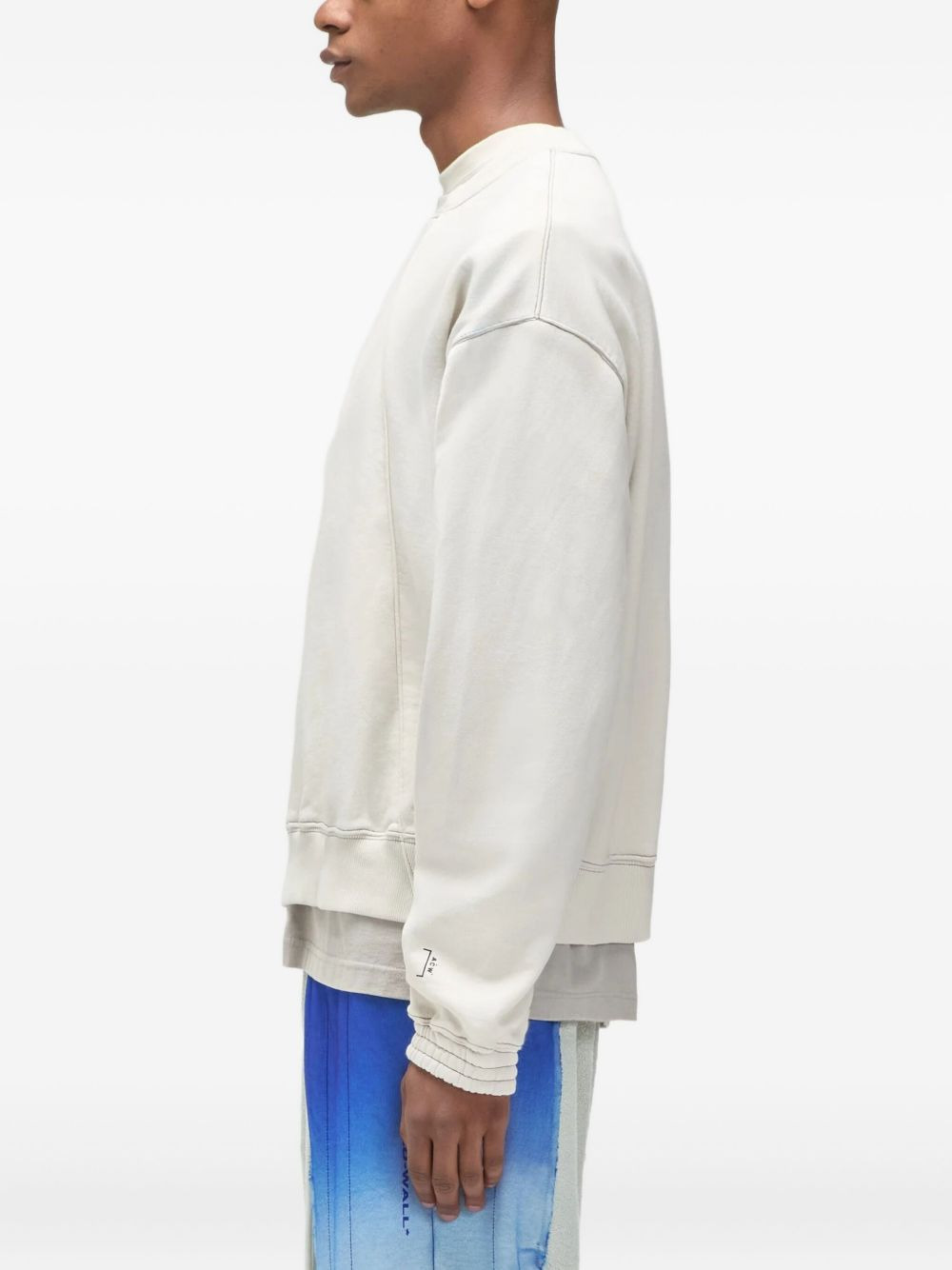 panelled cotton sweatshirt - 4