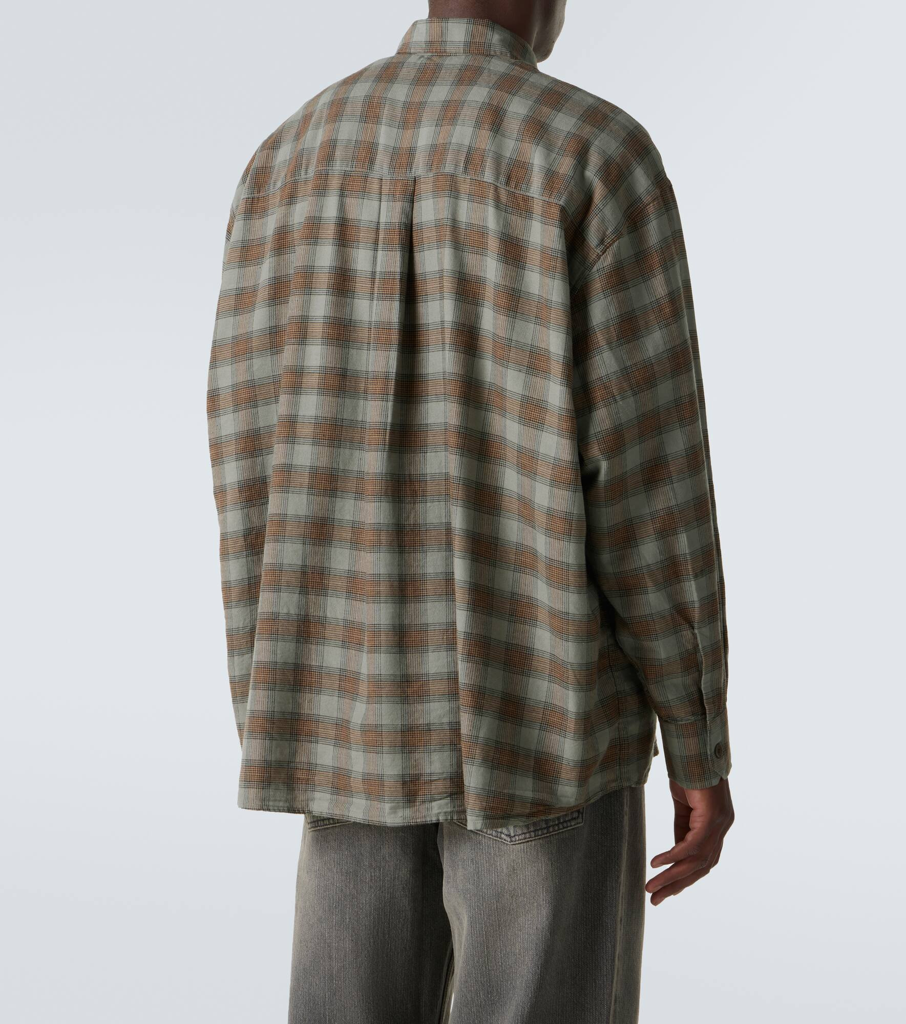 Borrowed checked cotton flannel shirt - 4