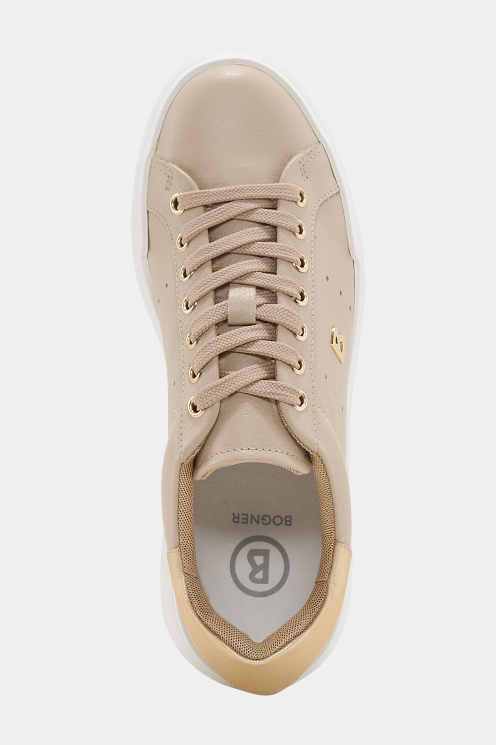 Hollywood Sneaker in Beige/Platinum - 5