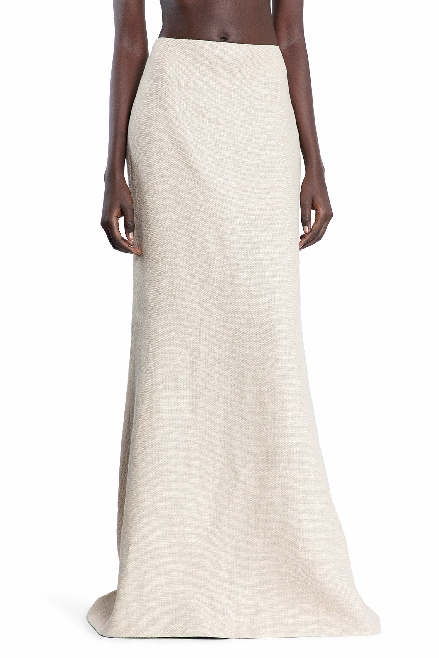 Linen-Canvas-Midi-Skirt - 1