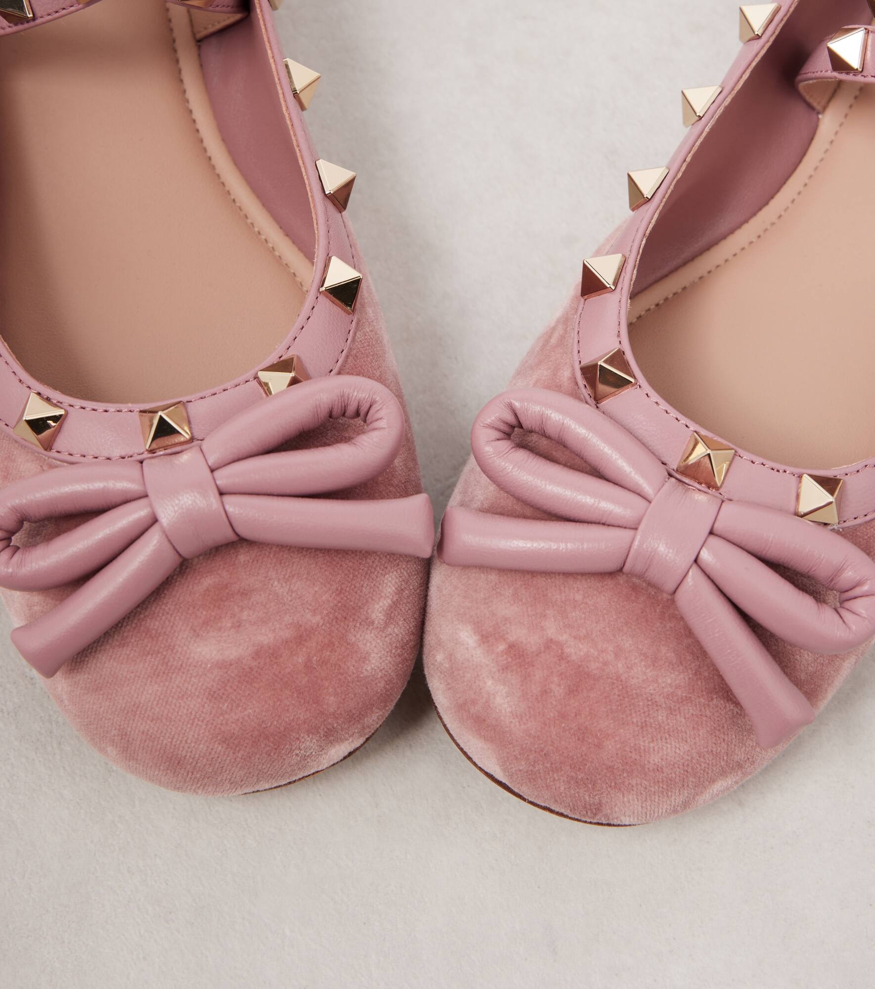 Rockstud velvet ballet flats - 6