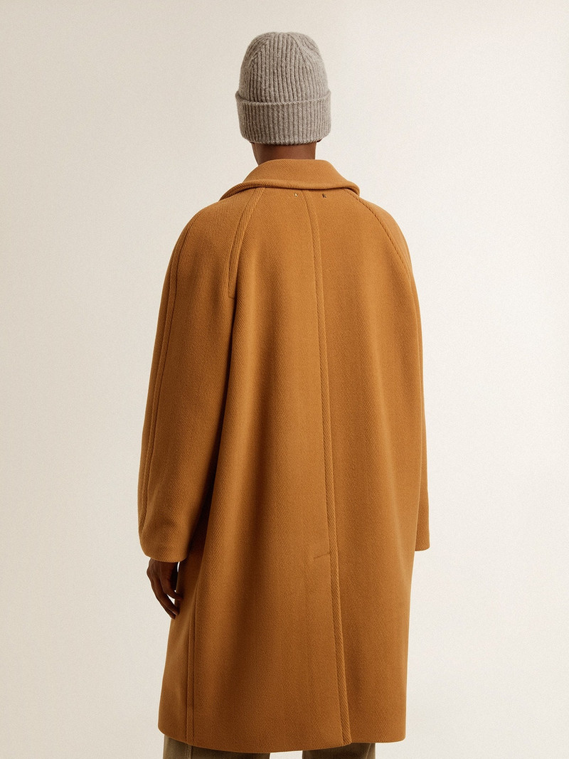 Men's single-breasted coat in tobacco 5