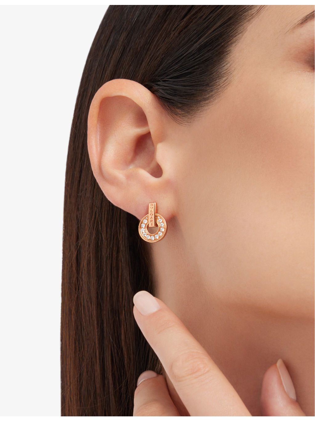 BVLGARI BVLGARI 18ct rose-gold and diamond earrings - 4