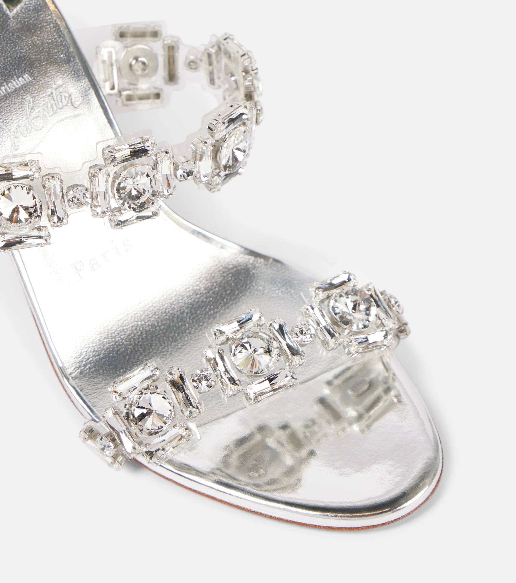 Just Jewel 85 embellished PVC mules - 5